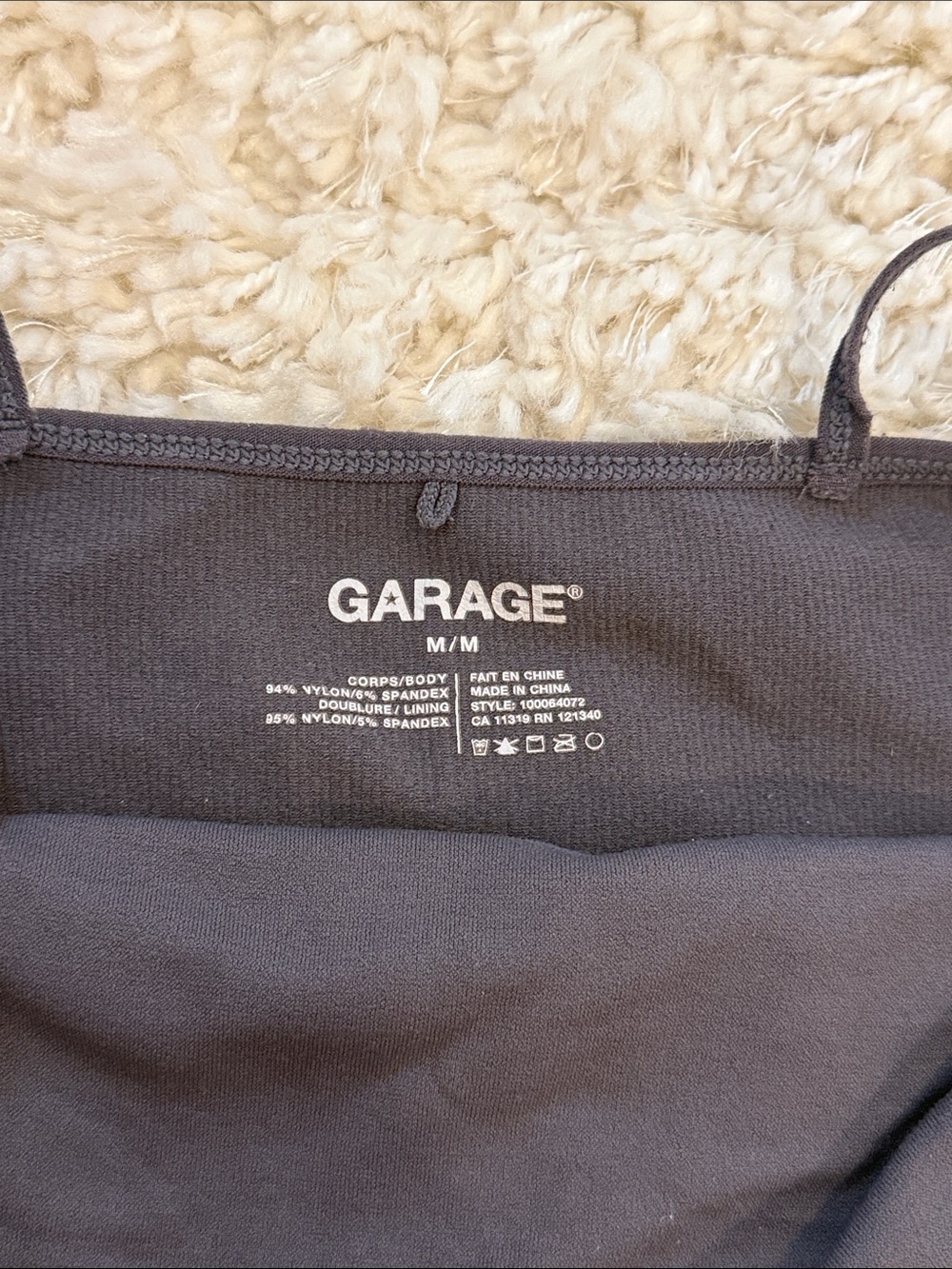 Garage Grey Ribbed Top - Picture 3 of 3